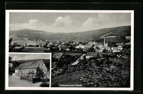 AK Düdinghausen /Westf., Gasthaus Frese, Teilansicht