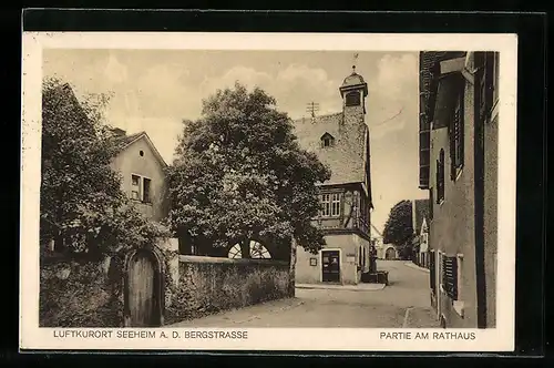 AK Seeheim /Bergstrasse, Partie am Rathaus