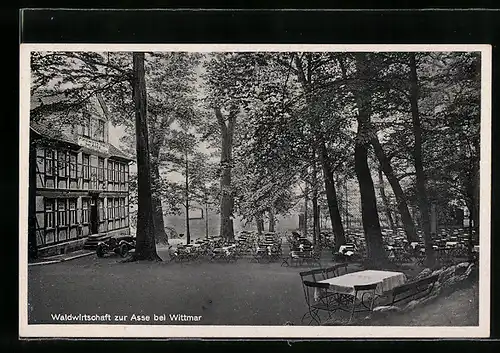 AK Wittmar über Wolfenbüttel, Gasthaus Wirtschaft zur Asse R. Marschlich, Gartenansicht