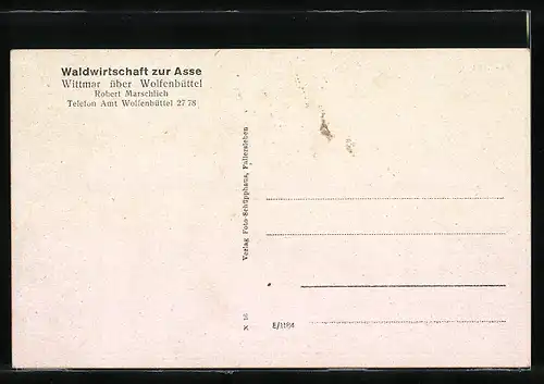 AK Wittmar über Wolfenbüttel, Gasthaus Wirtschaft zur Asse R. Marschlich, Gartenansicht