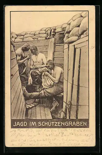 AK Läusejagd im Schützengraben