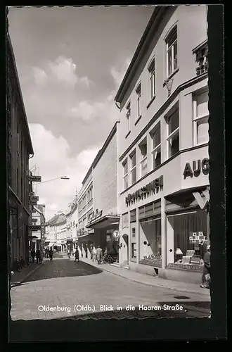 AK Oldenburg (Oldb.), Blick in die Haaren-Strasse