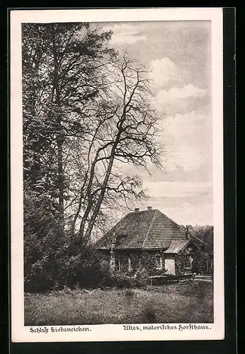 AK Siebeneichen, Schloss Siebeneichen, Altes malerisches Forsthaus