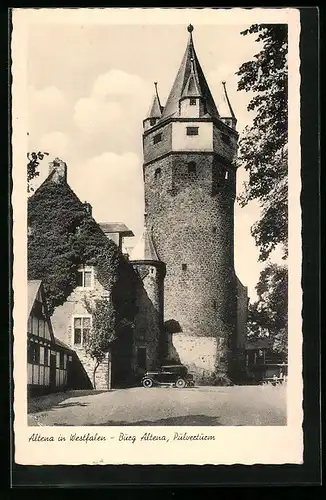 AK Altena /Westfalen, Der Pulverturm der Burg