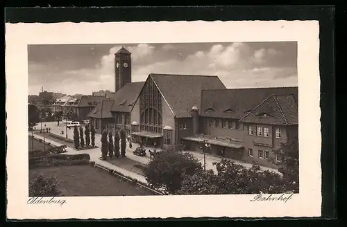 AK Oldenburg, der Bahnhof und sein Vorplatz