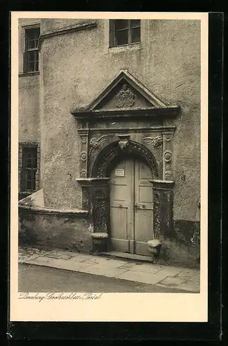 AK Dornburg, das Goetheschloss-Portal