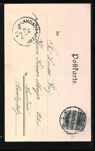 Lithographie Heidelberg, Grosses Fass im Gasthaus Perkeo