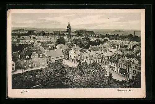 AK Jever i. Oldenbg., Gesamtansicht aus der Vogelschau