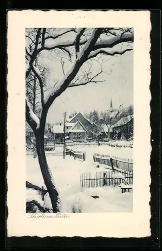 AK Schierke, Ortsansicht im Winter