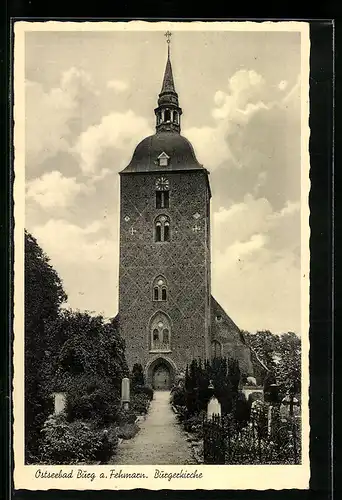 AK Burg a. Fehmarn, Blick auf die Bürgerkirche