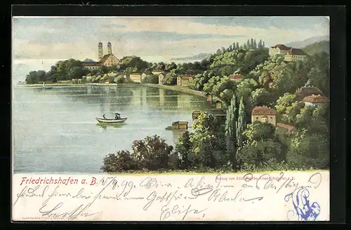 AK Friedrichshafen a. B., Ortsansicht am Bodensee