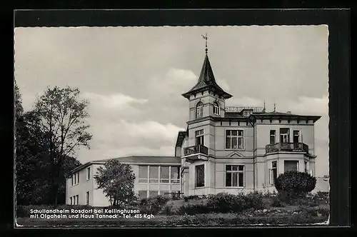 AK Rosdorf bei Kellinghusen, Schullandheim mit Olgaheim und Haus Tanneck