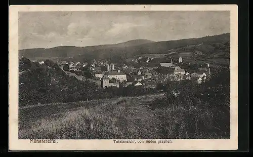 AK Münstereifel, Totalansicht, von Süden gesehen