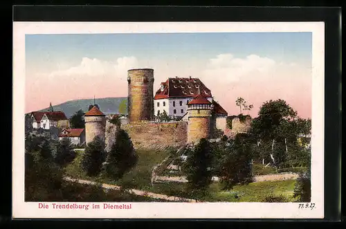 AK Trendelburg im Diemeltal, Ortsansicht mit Burg