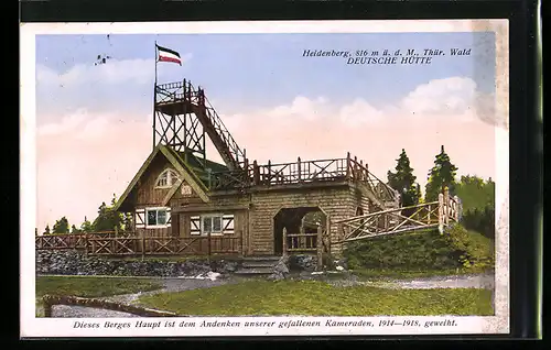 AK Manebach, Deutsche Hütte auf dem Heidenberg