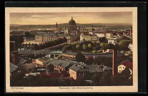 AK Potsdam, Panorama vom Brauhausberg