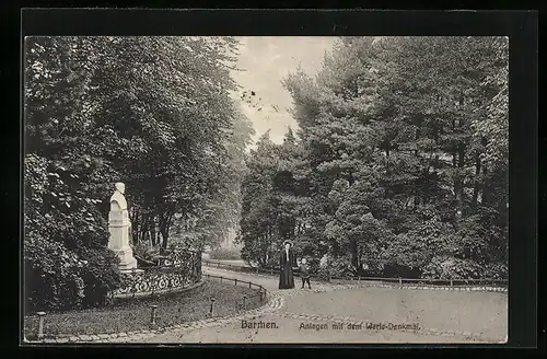 AK Barmen, Anlagen mit dem Werle-Denkmal