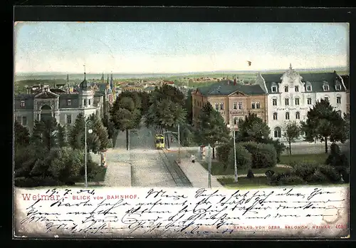 AK Weimar, Blick vom Bahnhof