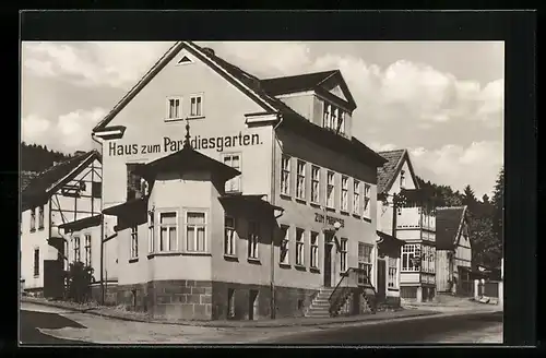 AK Engelsbach i. Thür., Haus zum Paradiesgarten