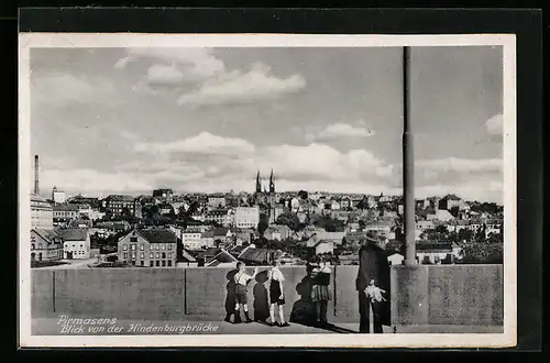 AK Pirmasens, Blick von der Hindenburgbrücke