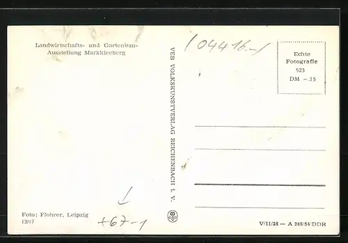 AK Markkleeberg, Landwirtschafts- und Gartenbau-Ausstellung