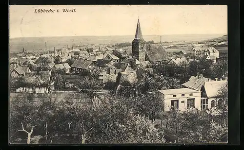 AK Lübbecke in Westf., Gesamtansicht aus der Vogelschau