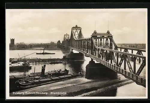 AK Duisburg-Ruhrort-Homberg, Rheinbrücke