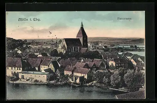 AK Mölln in Lbg., Panorama aus der Vogelschau