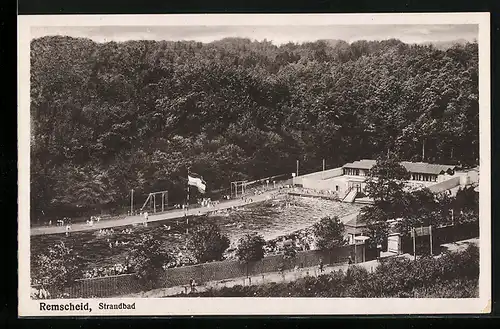 AK Remscheid, Strandbad aus der Vogelschau