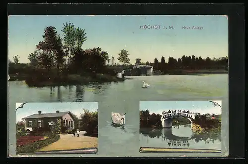 AK Frankfurt-Höchst, Neue Anlage in drei Ansichten