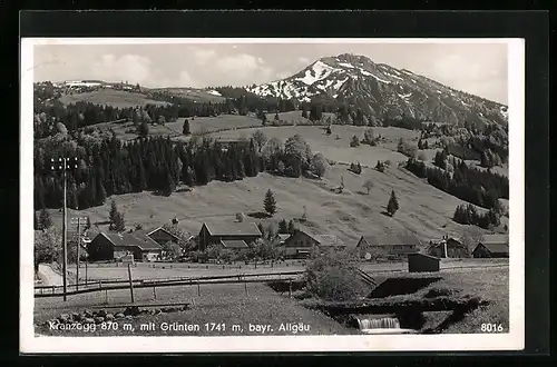 AK Kranzegg /Bayr. Allgäu, Gesamtansicht mit Grünten