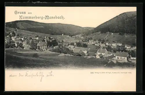 AK Kammerberg-Manebach, Totalansicht aus der Vogelschau