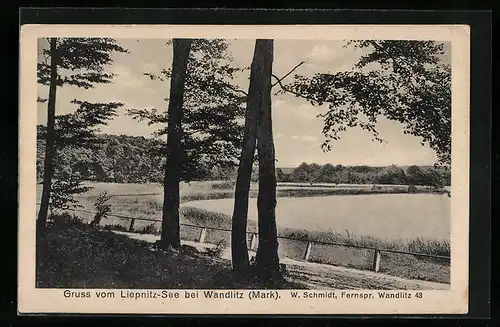 AK Wandlitz (Mark), Partie am Liepnitz-See