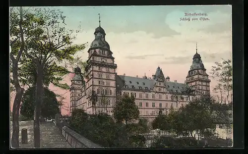 AK Aschaffenburg, Schloss von Osten