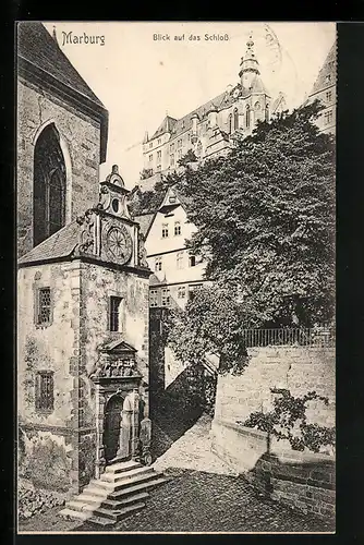 AK Marburg, Blick auf das Schloss