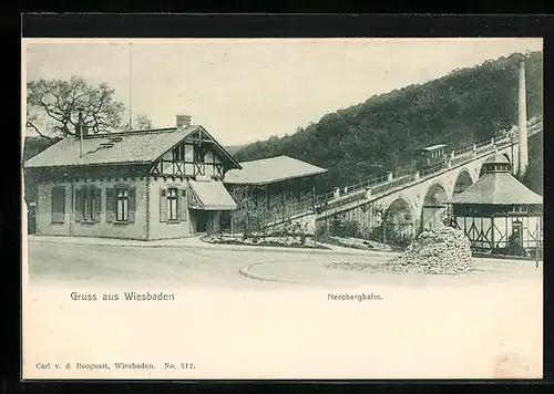 AK Wiesbaden, Station der Nerobergbahn