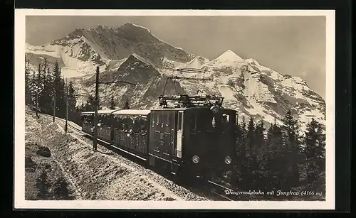 AK Wengernalpbahn, Blick auf Jungfrau