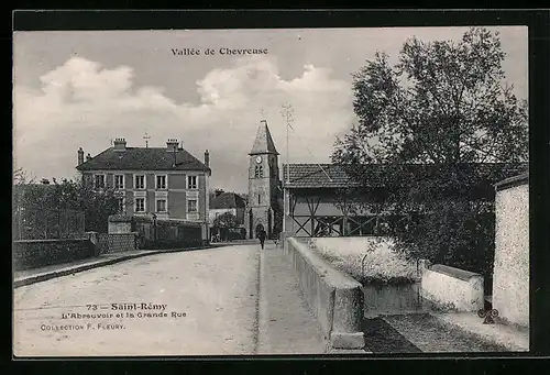 AK Saint-Remy, L`Abreuvoir et la Grande Rue