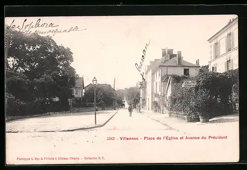 AK Villennes, Place de l`Eglise et Avenue du President