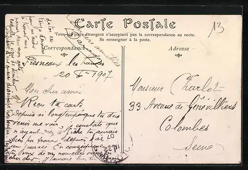 AK Mantes, Place de l`Etape et la Rue Nationale