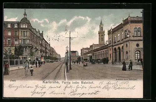 AK Karlsruhe, Partie beim Bahnhof