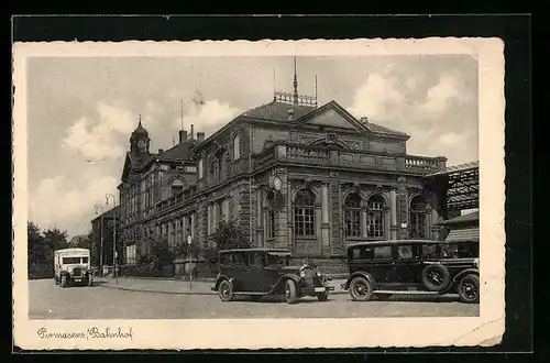 AK Pirmasens, Autos vor dem Bahnhof