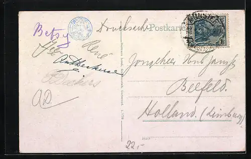 AK Bad Münster i/W, Hauptbahnhof, Totalansicht, Scherz