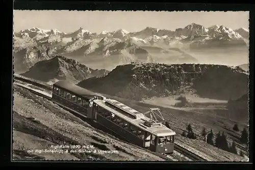 AK Rigi-Kulm, Bergbahn mit Rigi-Scheidegg und Glarner