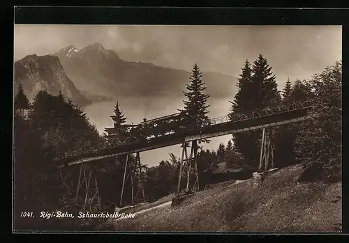 AK Schnurtobelbrücke mit Rigi-Bahn
