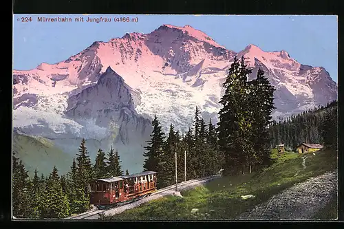 AK Mürrenbahn mit Jungfrau