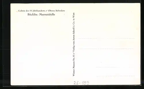 Künstler-AK Arnold Böcklin: Meeresidylle, Junge Familie beim Baden im Meer