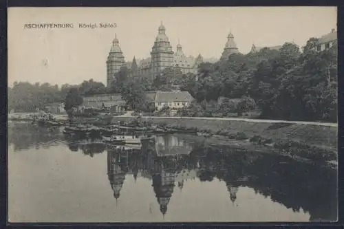 AK Aschaffenburg, Blick auf das Königliche Schloss