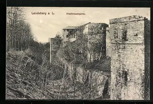 AK Landsberg a. L., Stadtmauerpartie