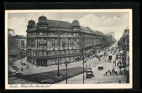 AK Berlin-Tiergarten, am Hotel Der Fürstenhof